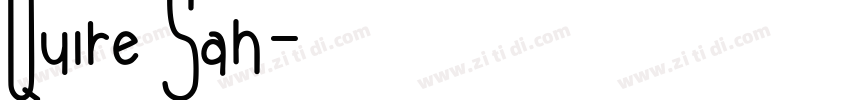Quire San字体转换